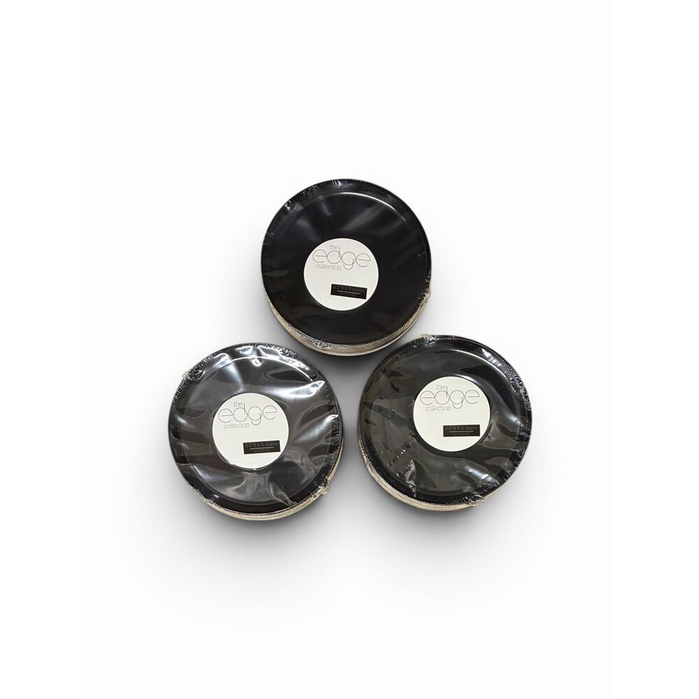The edge Collection 6.3” B & B Plates 30 Count Black